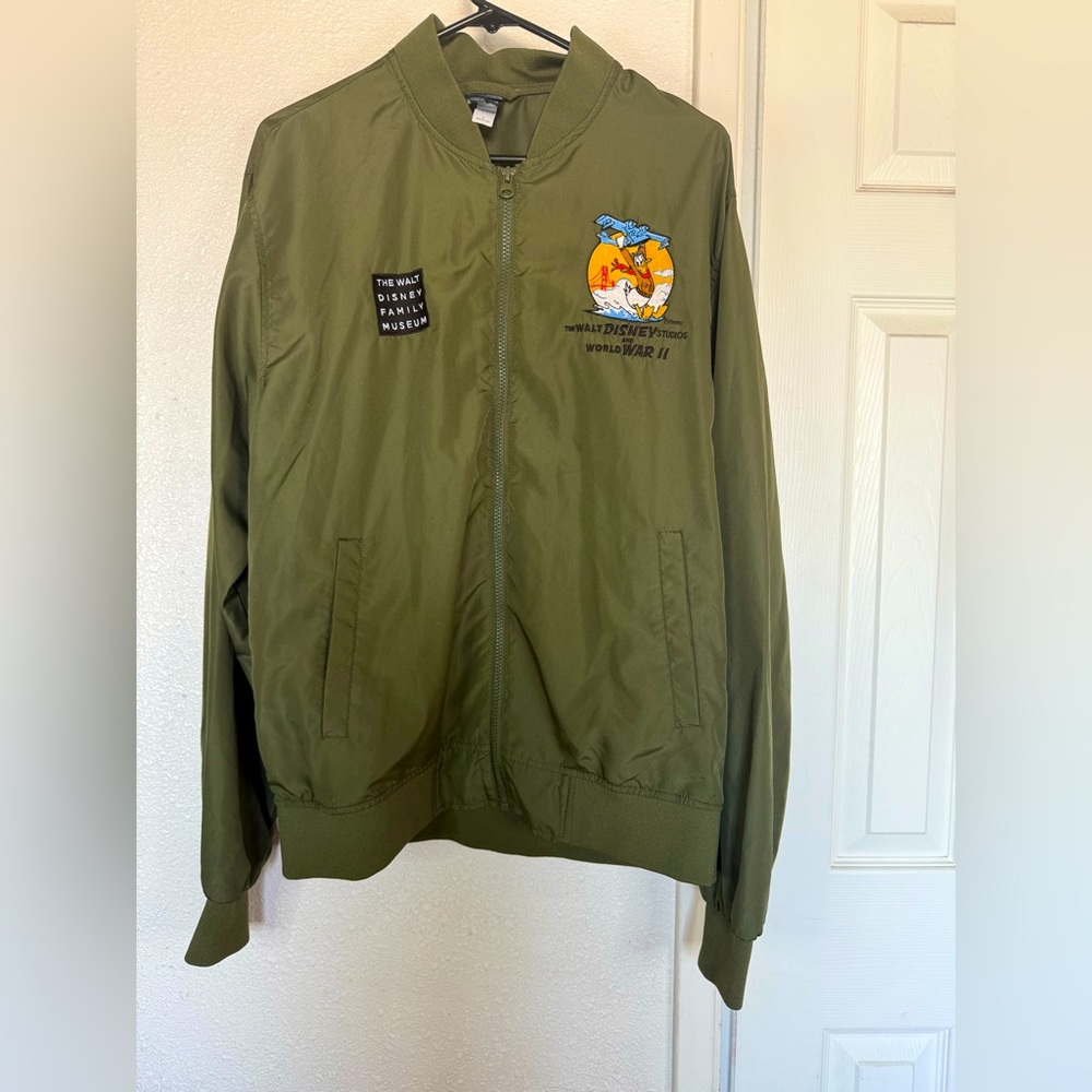 Disney Olive Green Bomber Jacket